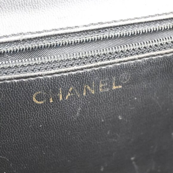 CHANEL CC Logo 2Way Vanity Shoulder Hand Bag Caviar Skin Leather BK GHW - Picture 11 of 14